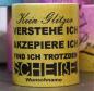 Preview: Weiße Tasse mit Spruch "KEIN GLITZER VERSTEHE ICH AKZEPIERE ICH FIND ICH TROTZDEM SCHEIßE"